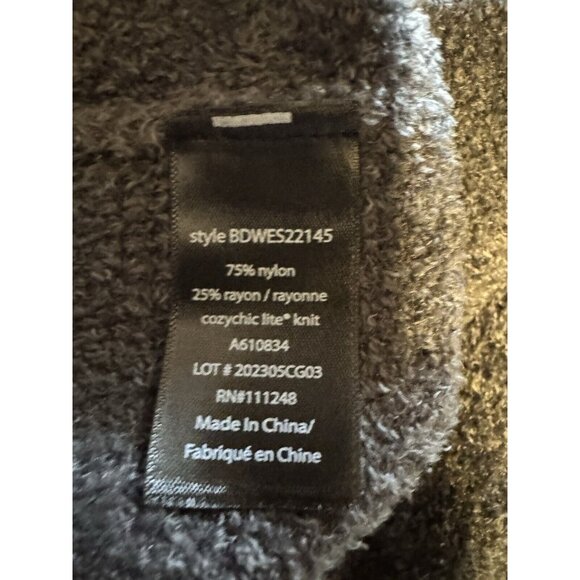 Barefoot Dreams XS Petite CozyChic Lite V Neck Dark Gray Sweater Top NEW $118 - Picture 11 of 13